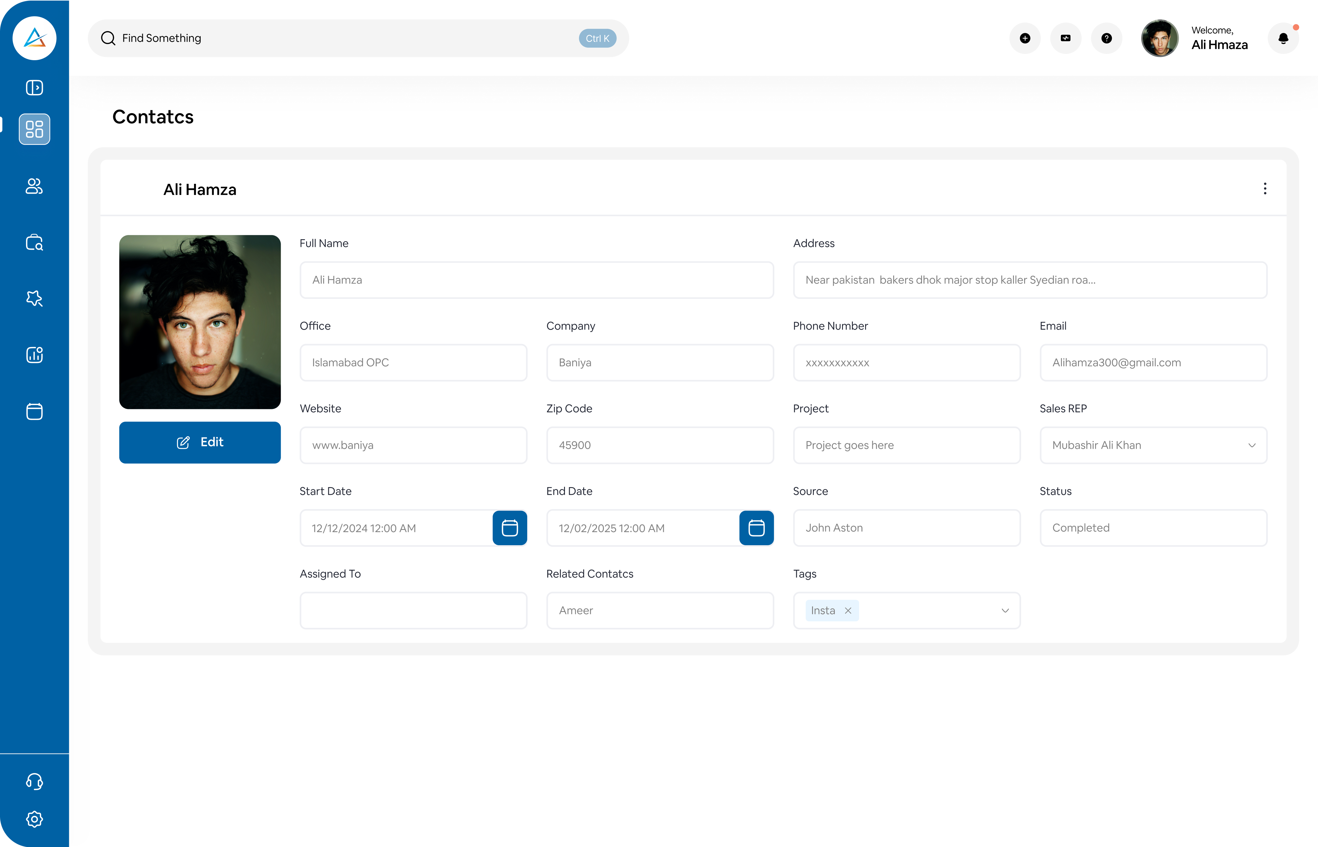 Contact Profiles Section