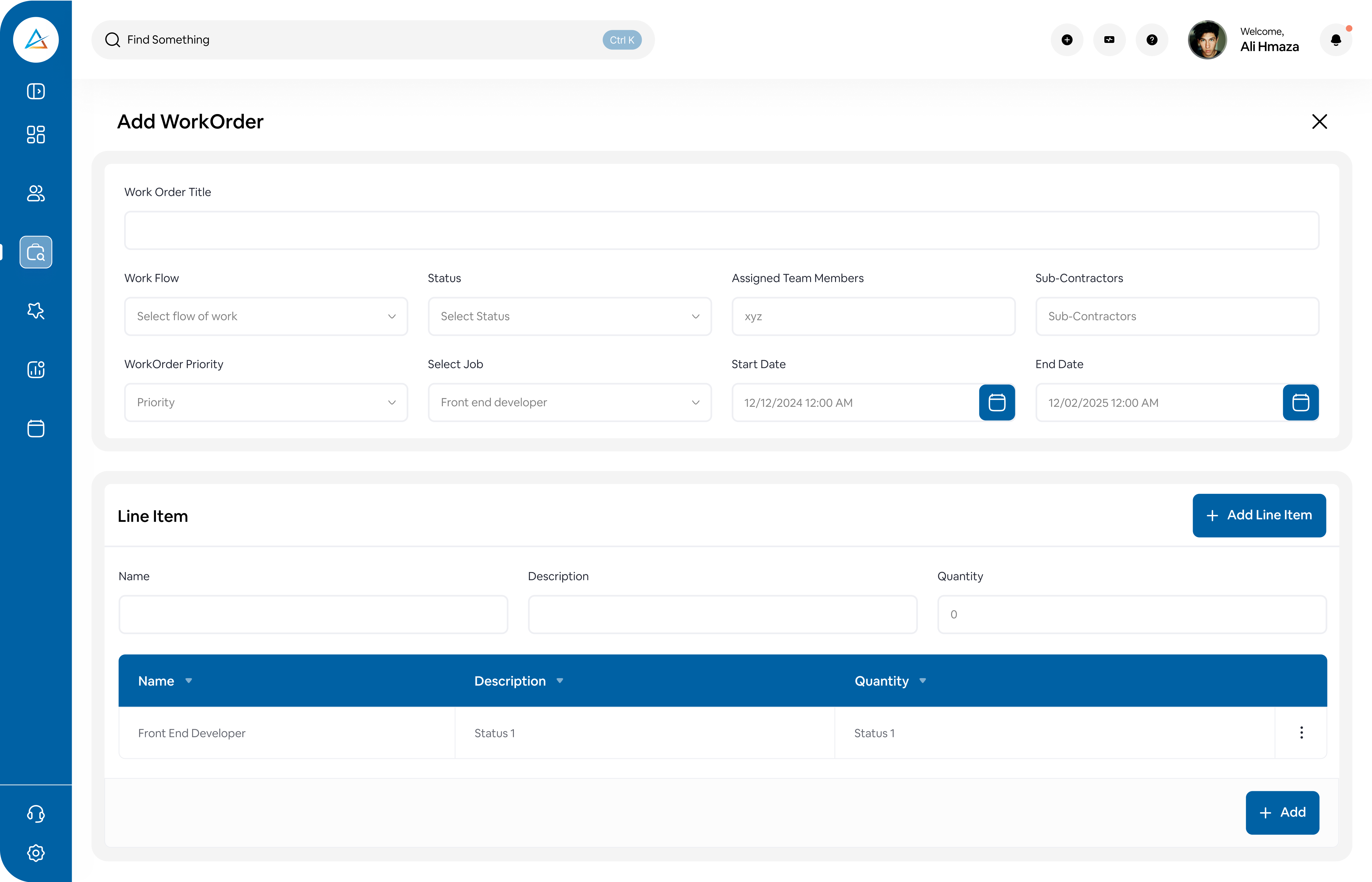 Work Order Management