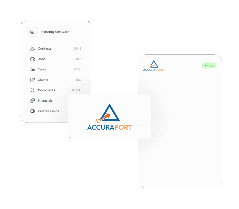 AccuraPort migration workflow